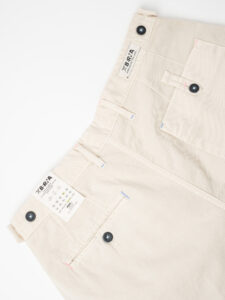 BERNA Pantalone leggero cropped con pinces 230336 Panna5