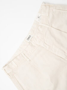 BERNA Pantalone leggero cropped con pinces 230336 Panna6