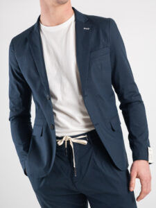 BL11 Giacca da abito stretch 2301 Blu Navy1