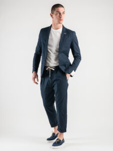 BL11 Giacca da abito stretch 2301 Blu Navy6