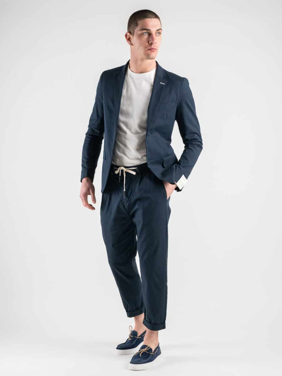 BL11 Giacca da abito stretch 2301 Blu Navy