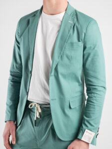 BL11 Giacca da abito stretch 2301 Verde Acqua1