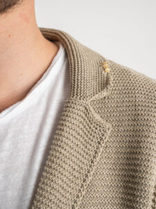 BL11 Giacca in maglia leggera con taschino LINKS P:E Sabbia3