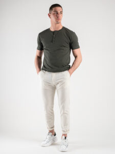 BL11 T-shirt serafino mezza manica in cotone BL23 Verde1