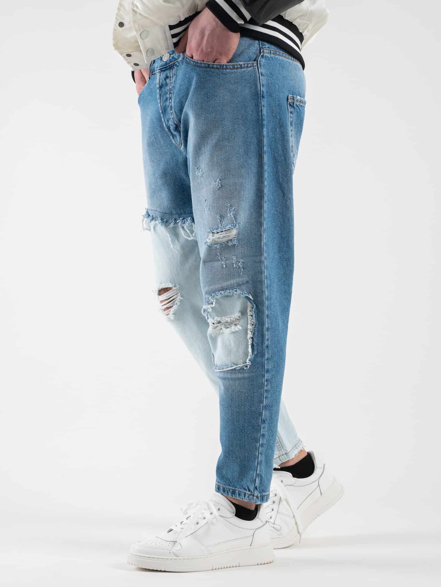 Jeans hotsell bicolore uomo