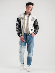 ESTASI Jeans bicolore con rotture SE25 Azzurro:Blu5