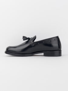 ESTASI Mocassino con nappine in pelle Made In Italy SERENA Nera3