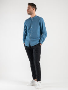ESTASI Pantalone made in italy in tessuto leggero con coulisse e risvolto TOKYO Nero4