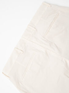 ESTASI Pantalone made in italy in tessuto leggero con coulisse e risvolto TOKYO Panna3