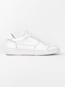 ESTASI Sneakers bianche sportive in pelle martellata Made In Italy con design traforato DIEGO1