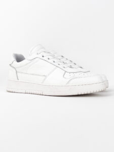 ESTASI Sneakers bianche sportive in pelle martellata Made In Italy con design traforato DIEGO3