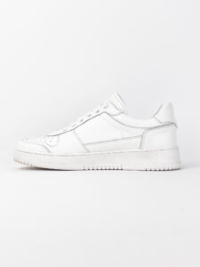 ESTASI Sneakers bianche sportive in pelle martellata Made In Italy con design traforato DIEGO4