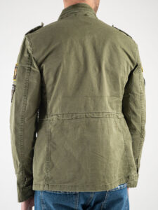 GIANNI LUPO Giacchetta sahariana leggera sportiva con tasche e patch militari GL266R verde6