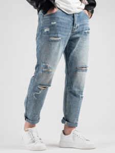GIANNI LUPO Jeans slavato con rotture GL6078Q Azzurro5