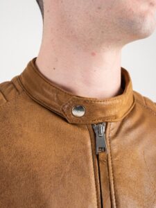 IMPERIAL Biker in ecocamoscio con zip U3025292 Tabacco6