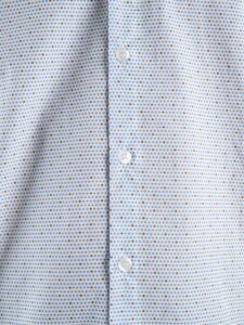 IMPERIAL Camicia elegante in microfantasia con colletto CA04DDGL Bianca-Azzurra4