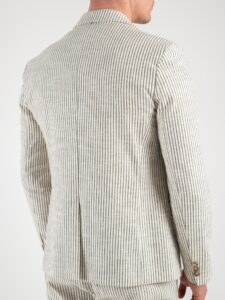 IMPERIAL Giacca da abito in cotone fantasia riga JZ1EFCF Beige:Verde3