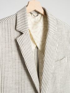 IMPERIAL Giacca da abito in cotone fantasia riga JZ1EFCF Beige:Verde5