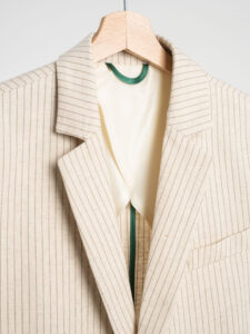 IMPERIAL Giacca da abito rigato in misto lino JZ1EDUL Ecru1