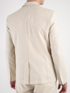 IMPERIAL Giacca da abito rigato in misto lino JZ1EDUL Ecru4