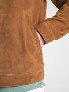 IMPERIAL Giacchetta in camoscio con tasche frontali tg.unica V7281IMP2 Cognac2