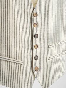 IMPERIAL Gilet in cotone fantasia rigata L868FCF Beige:Verde222
