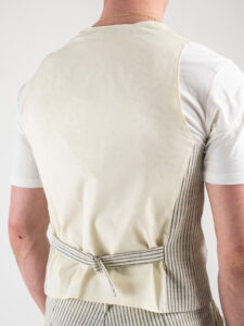 IMPERIAL Gilet in cotone fantasia rigata L868FCF Beige:Verde3