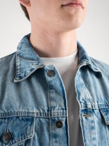IMPERIAL Giubbino basico in jeans lavaggio chiaro tg.unica V7414IM02G Denim5