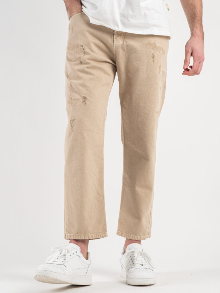 IMPERIAL Jeans con rotture chiuse P640315107 Sabbia