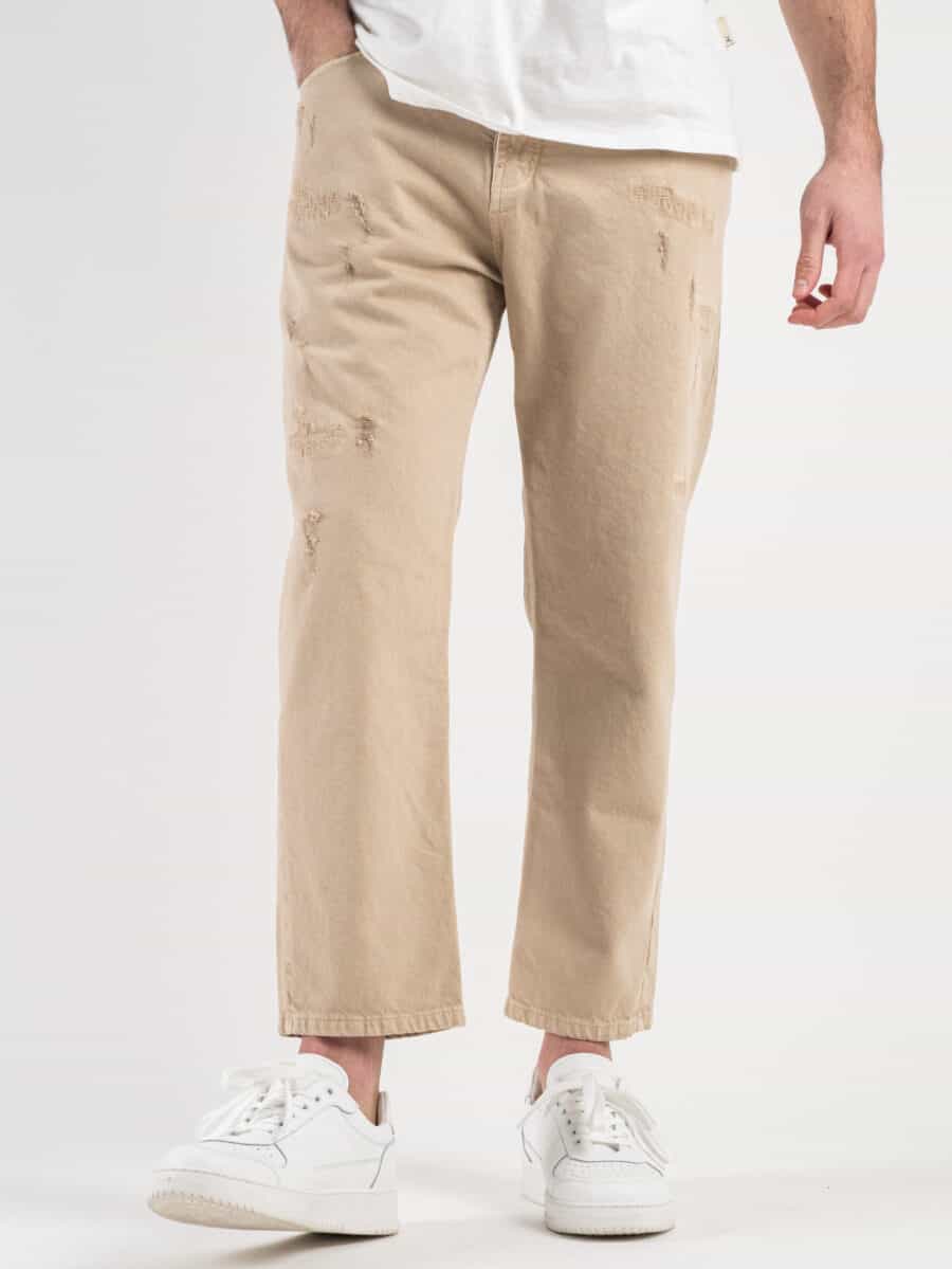 IMPERIAL Jeans con rotture chiuse P640315107 Sabbia