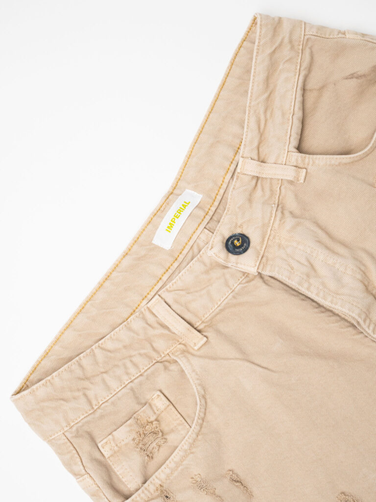 IMPERIAL Jeans con rotture chiuse P640315107 Sabbia - immagine 4