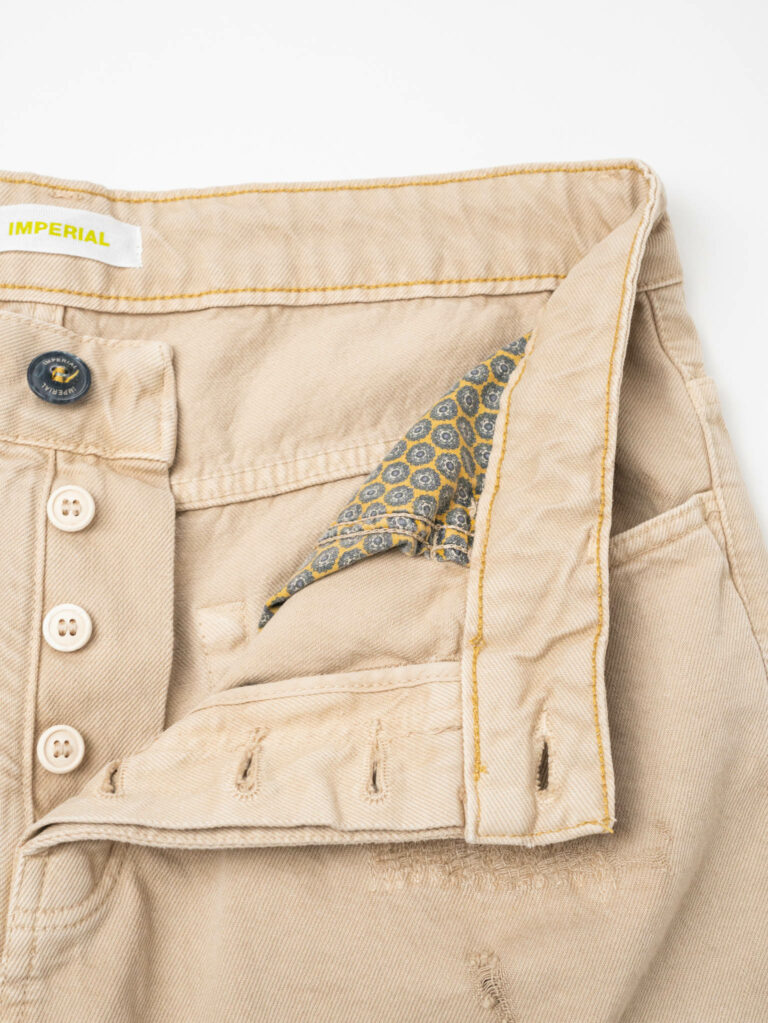 IMPERIAL Jeans con rotture chiuse P640315107 Sabbia - immagine 3
