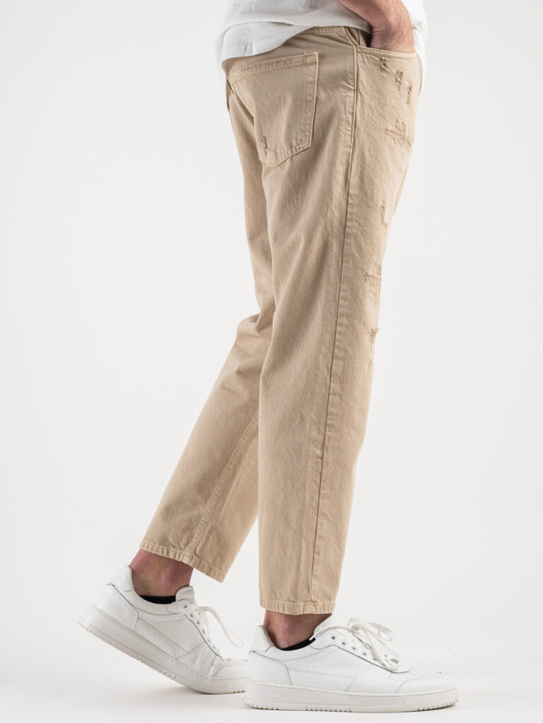 IMPERIAL Jeans con rotture chiuse P640315107 Sabbia - immagine 7