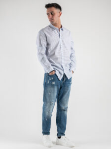 IMPERIAL Jeans slavato con rotture P7502C2327 Denim4