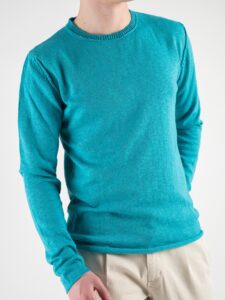IMPERIAL Maglioncino girocollo in cotone leggero M553UB201 Turchese2