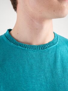 IMPERIAL Maglioncino girocollo in cotone leggero M553UB201 Turchese3