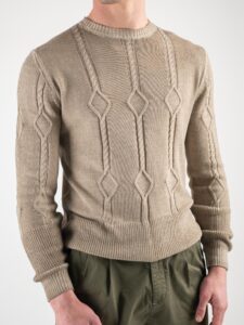 IMPERIAL Maglioncino girocollo leggero con greche tg.unica M3614AZAD Beige1