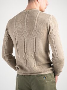 IMPERIAL Maglioncino girocollo leggero con greche tg.unica M3614AZAD Beige5
