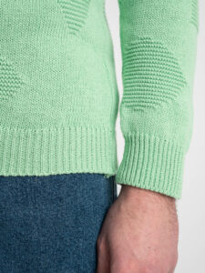 IMPERIAL Maglioncino girocollo leggero con ricami geometrici M553U203 Verde5