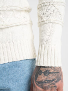 IMPERIAL Maglione leggero in cotone lavorato M3614GIOP Panna2