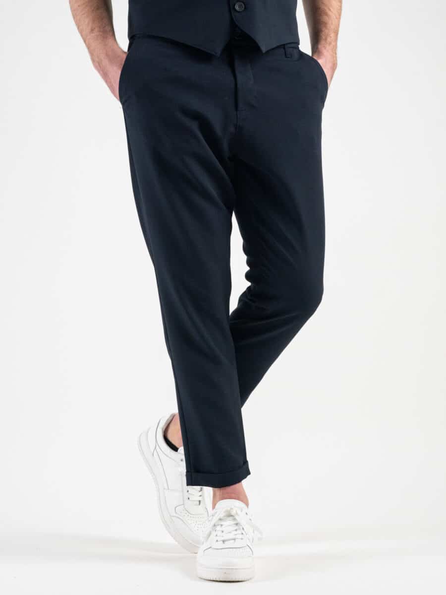 IMPERIAL Pantalone leggero da abito tasca francese PWB0FDR Blu Navy