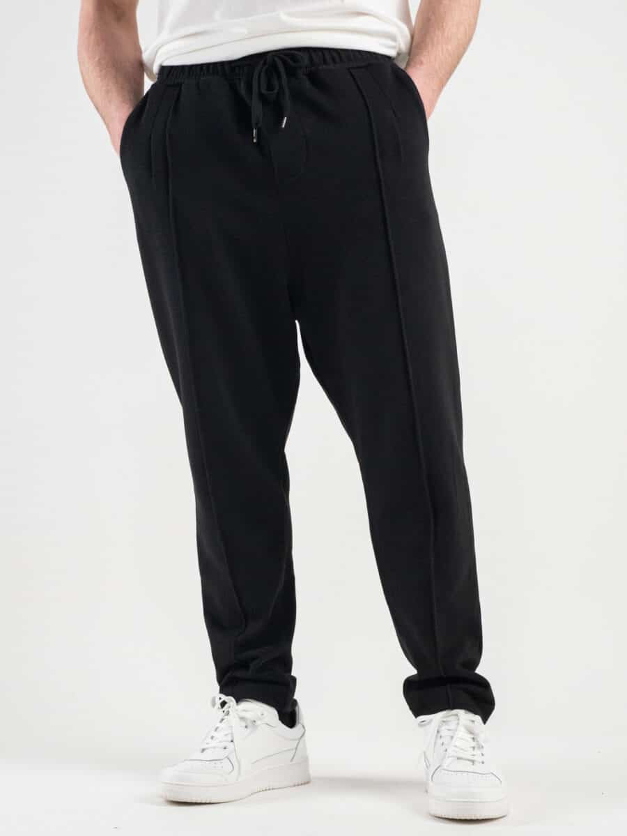 IMPERIAL Pantalone tuta garzato con pinces PD4NCAU Nero