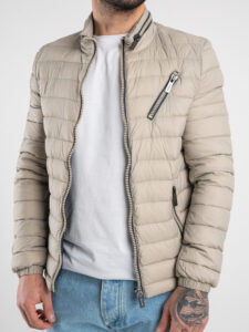 IMPERIAL Piumino leggero con collo coreana e zip V14272031 Beige1