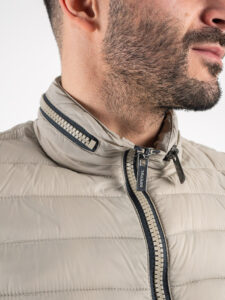 IMPERIAL Piumino leggero con collo coreana e zip V14272031 Beige3