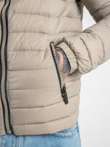 IMPERIAL Piumino leggero con collo coreana e zip V14272031 Beige4