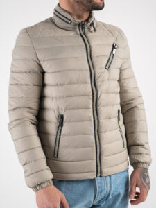IMPERIAL Piumino leggero con collo coreana e zip V14272031 Beige5
