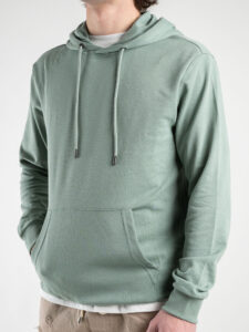 ONLY&SONS Felpa basica garzata con tascone e cappuccio SOUTH 22025964 Chinois Green2