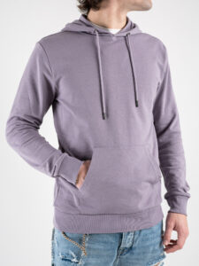 ONLY&SONS Felpa basica garzata con tascone e cappuccio SOUTH 22025964 Purple Ash1
