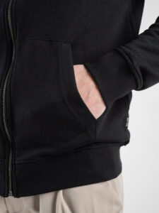 ONLY&SONS Felpa basica garzata con zip e cappuccio SOUTH 22025967 Black4