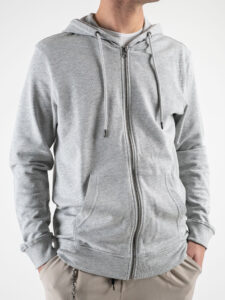 ONLY&SONS Felpa basica garzata con zip e cappuccio SOUTH 22025967 Light Grey Melange2